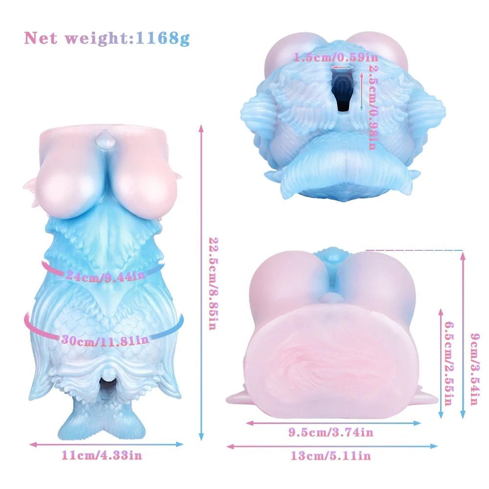 Blue and pink pearlescent mermaid fantasy masturbator, photo 12