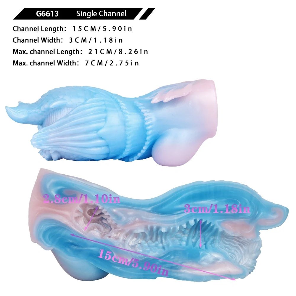 Blue and pink pearlescent mermaid fantasy masturbator, photo 13
