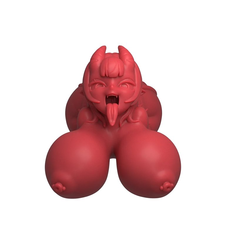 Red skin demon girl torso figure, photo 1