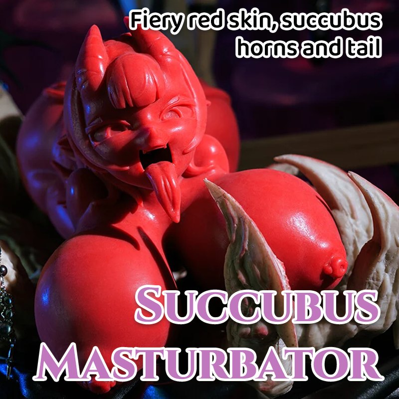 Red skin demon girl torso figure, photo 5