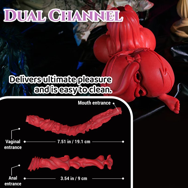 Red skin demon girl torso figure, photo 6