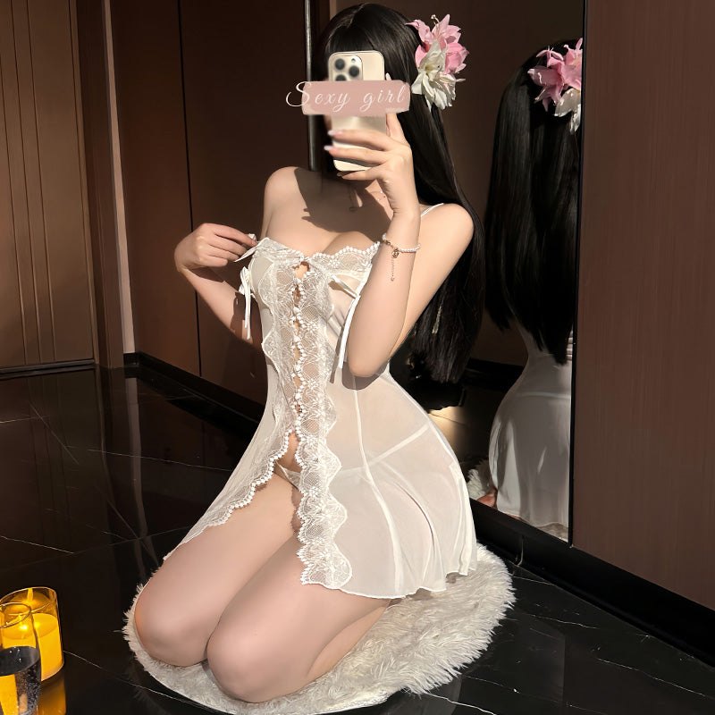 Mesh lace bow camisole nightdress, photo 8