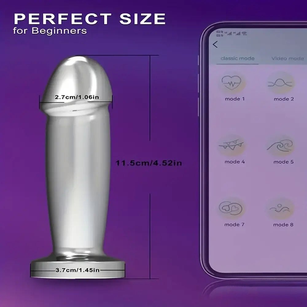 Polished silver metal vibrator, photo 2