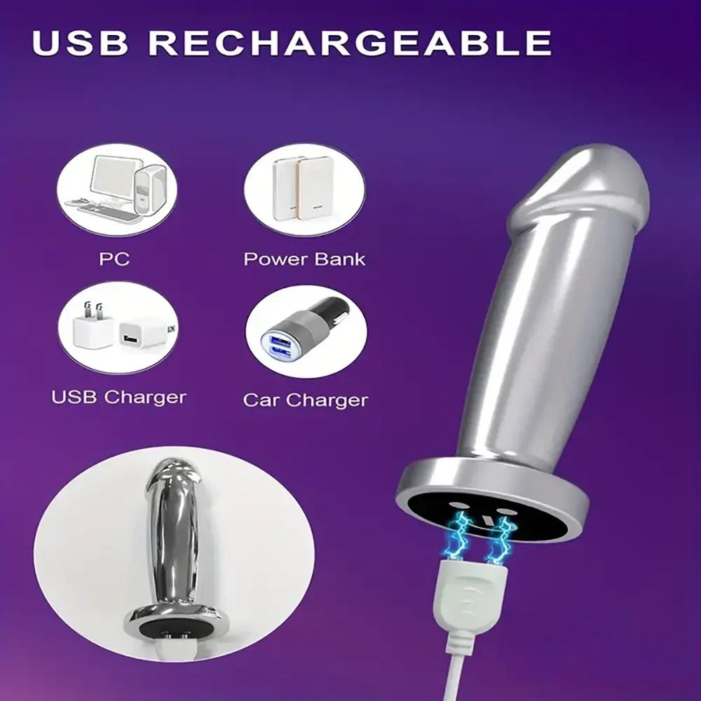 Polished silver metal vibrator, photo 4