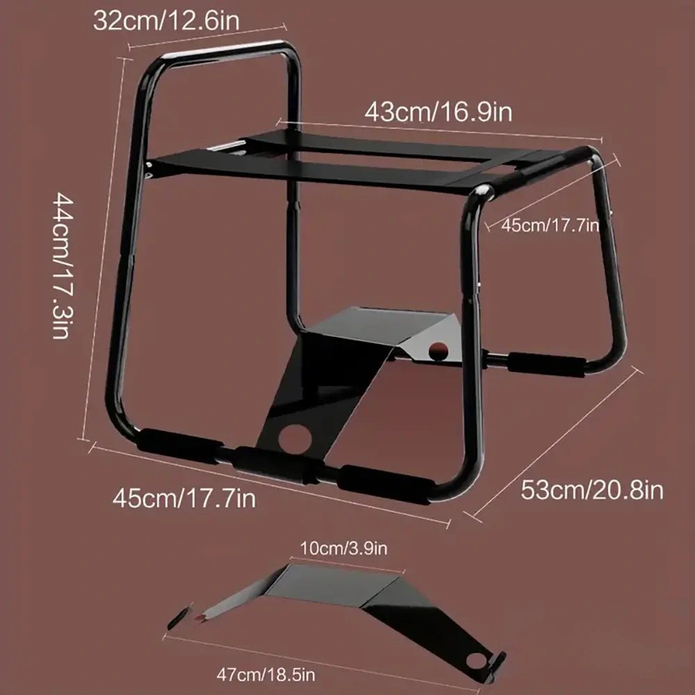 Black metal bouncing mount stool, photo 5