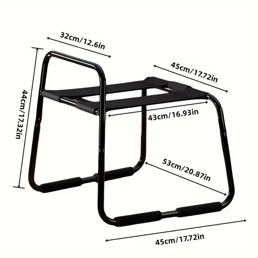 Black metal bouncing mount stool, photo 12