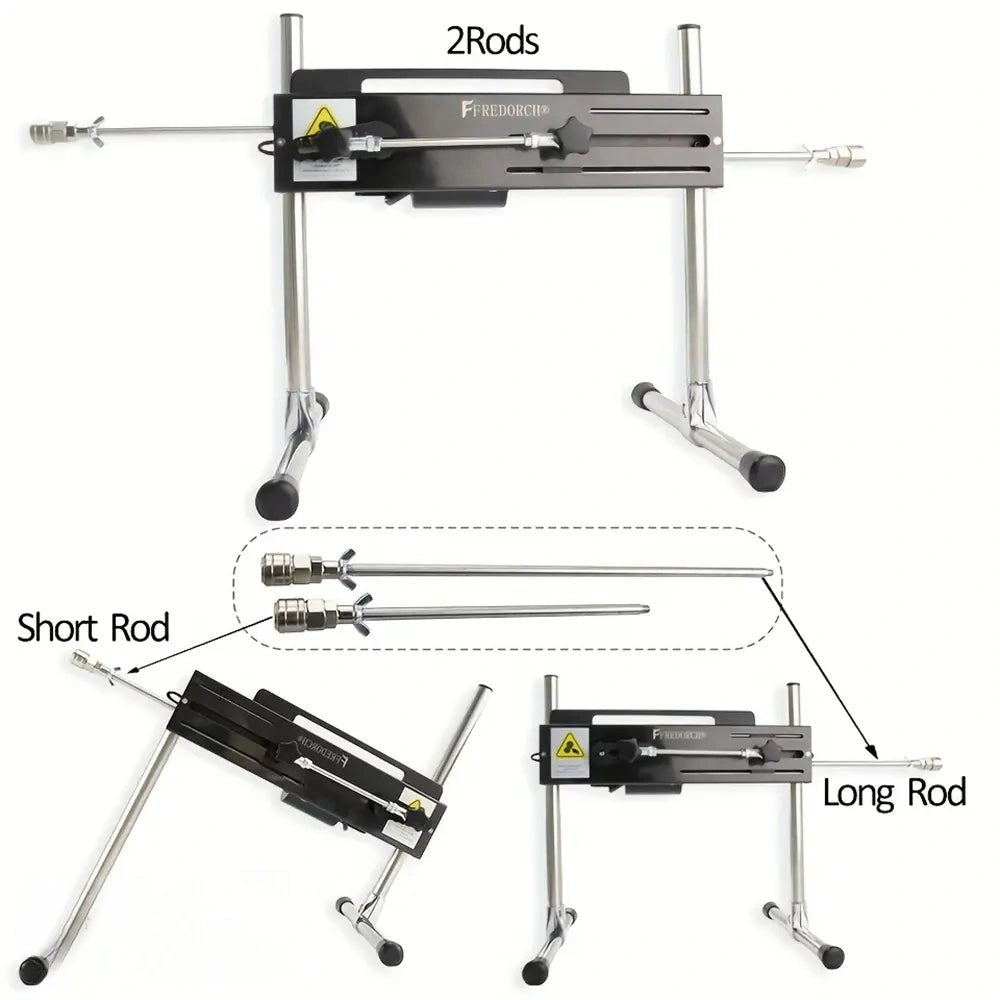 Metal frame thrusting sex machine with dildo attachment, photo 2