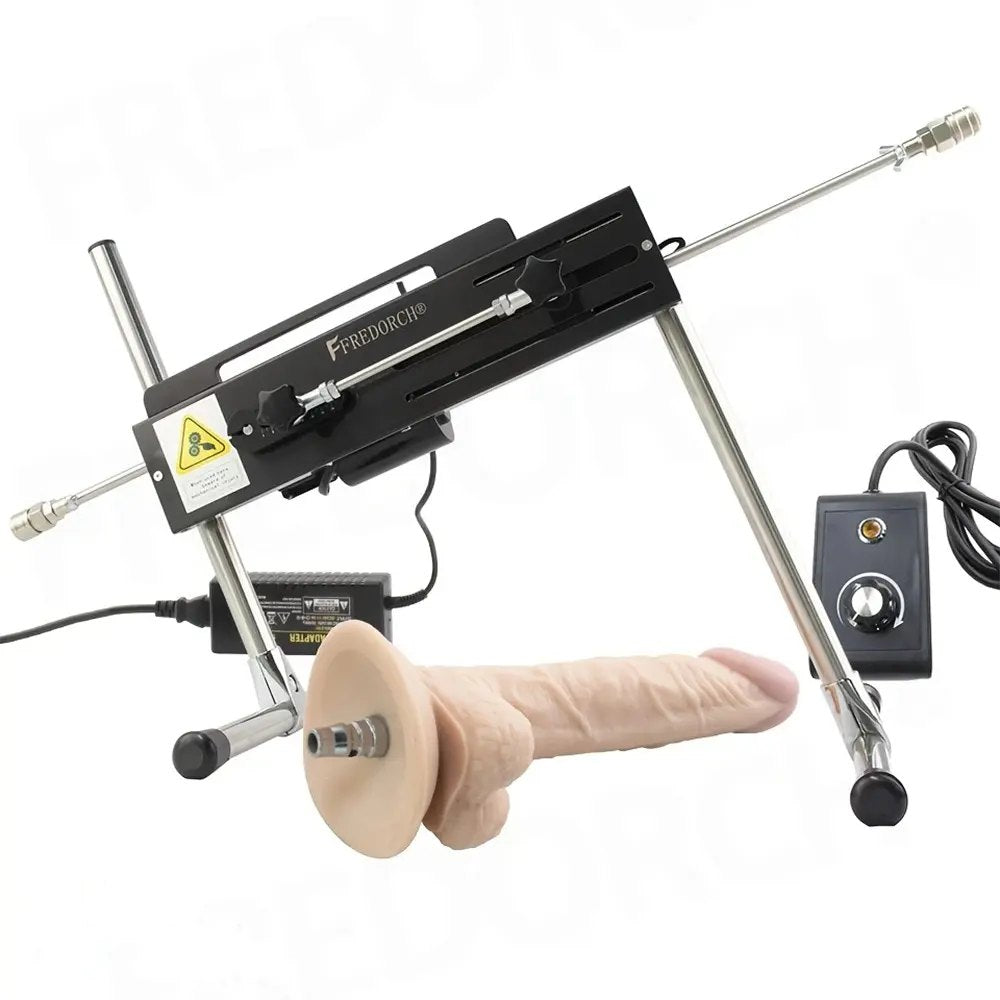Metal frame thrusting sex machine with dildo attachment, photo 5