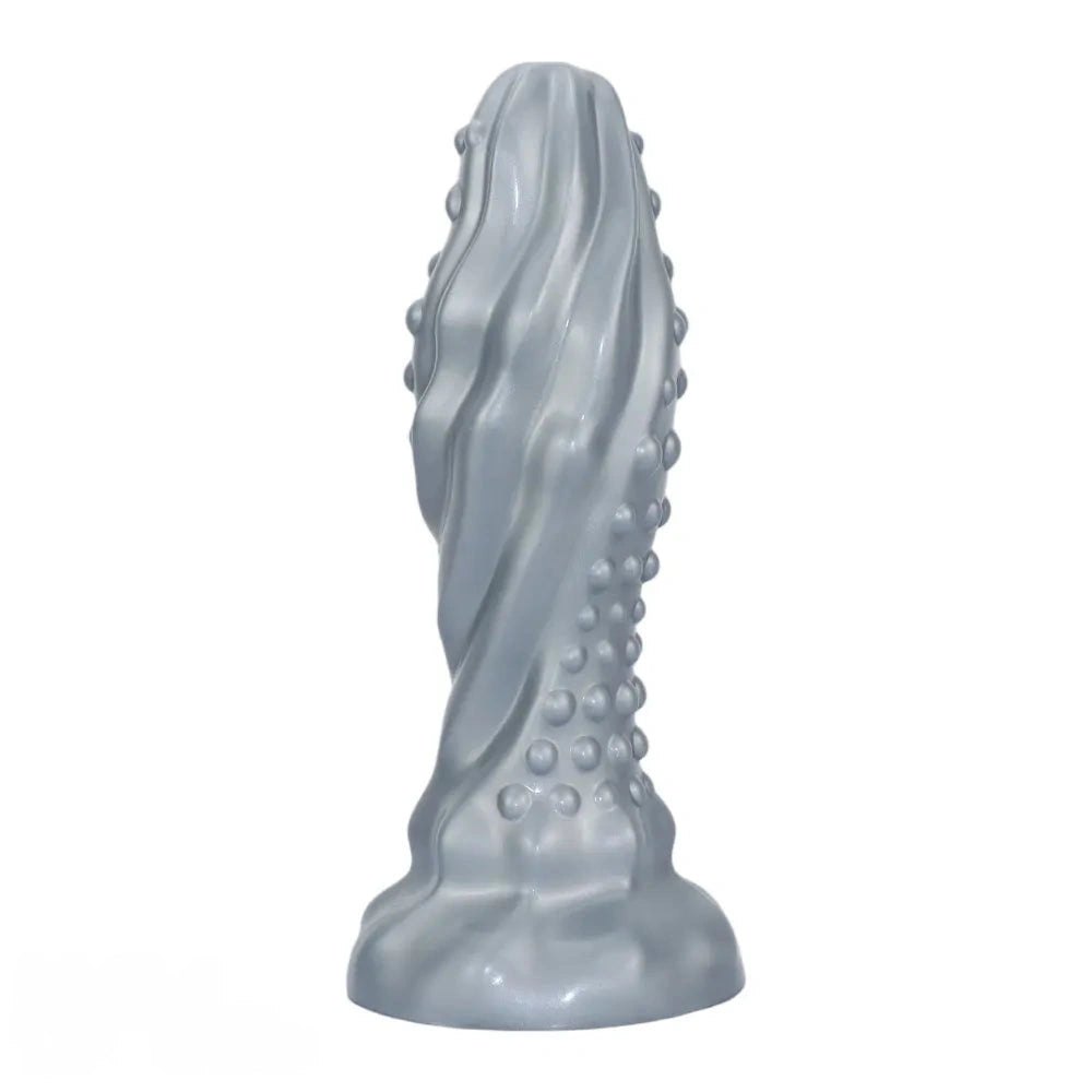 Studded textured silicone anal plug, photo 12