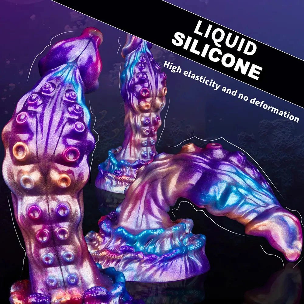 Metallic tentacle fantasy dildo, photo 10