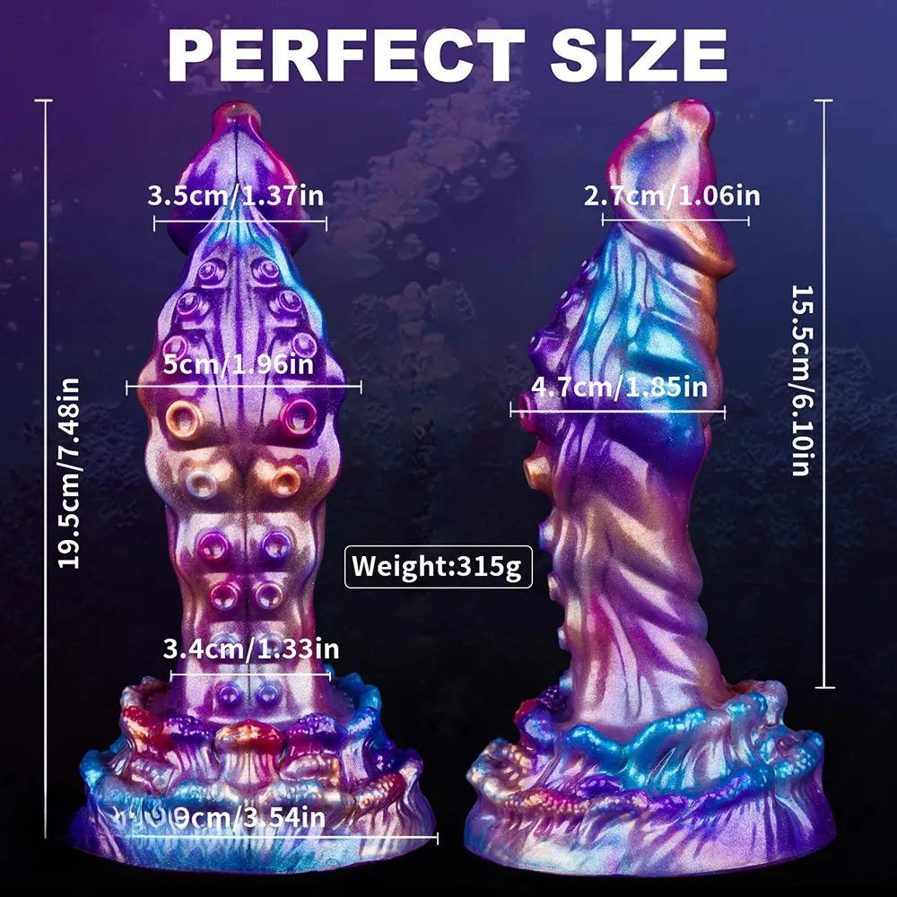 Metallic tentacle fantasy dildo, photo 11