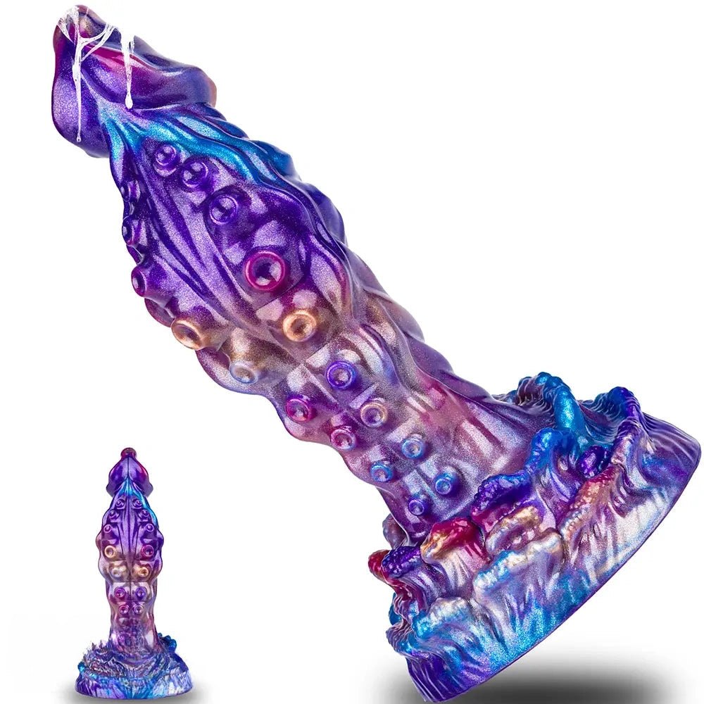 Metallic tentacle fantasy dildo, photo 3