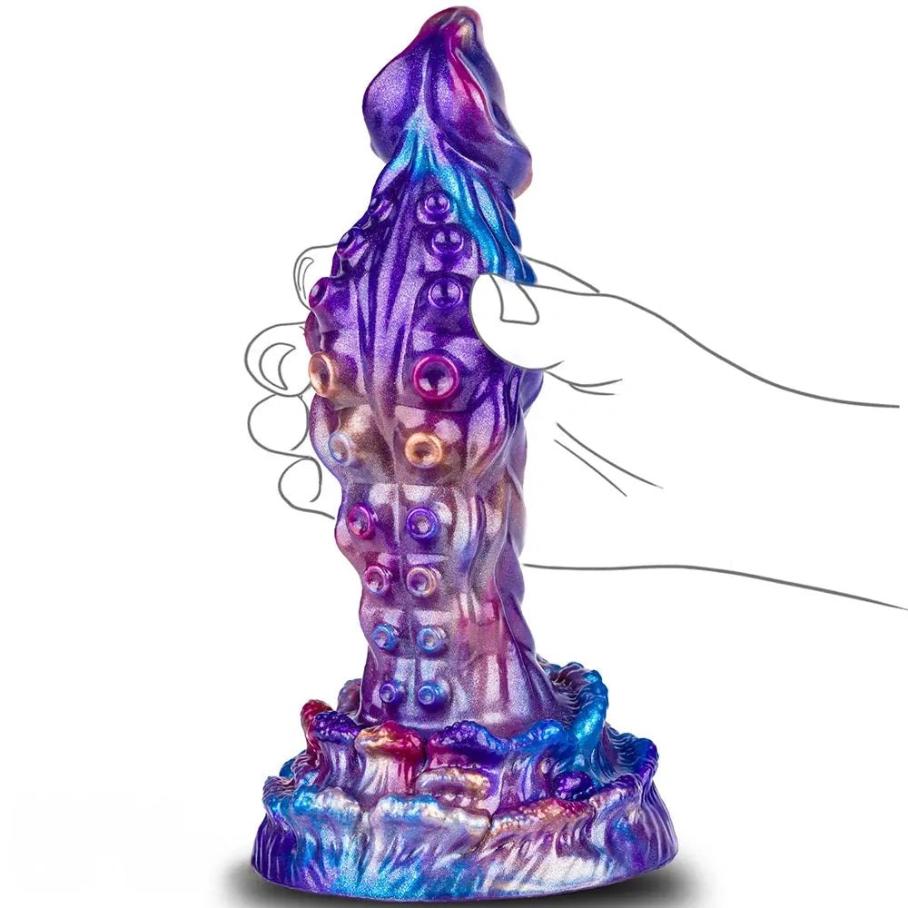 Metallic tentacle fantasy dildo, photo 5