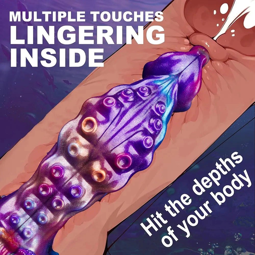 Metallic tentacle fantasy dildo, photo 8
