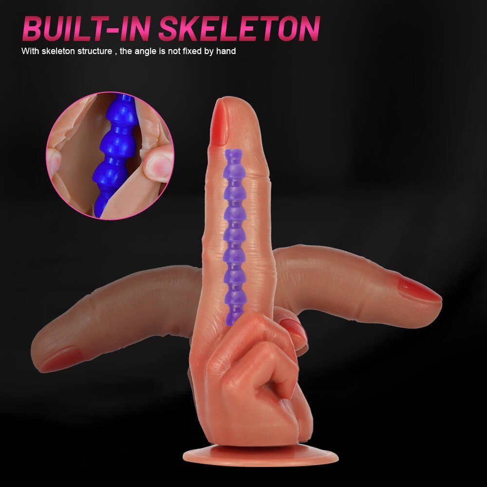 Brown liquid silicone finger-shaped fantasy dildo, photo 5