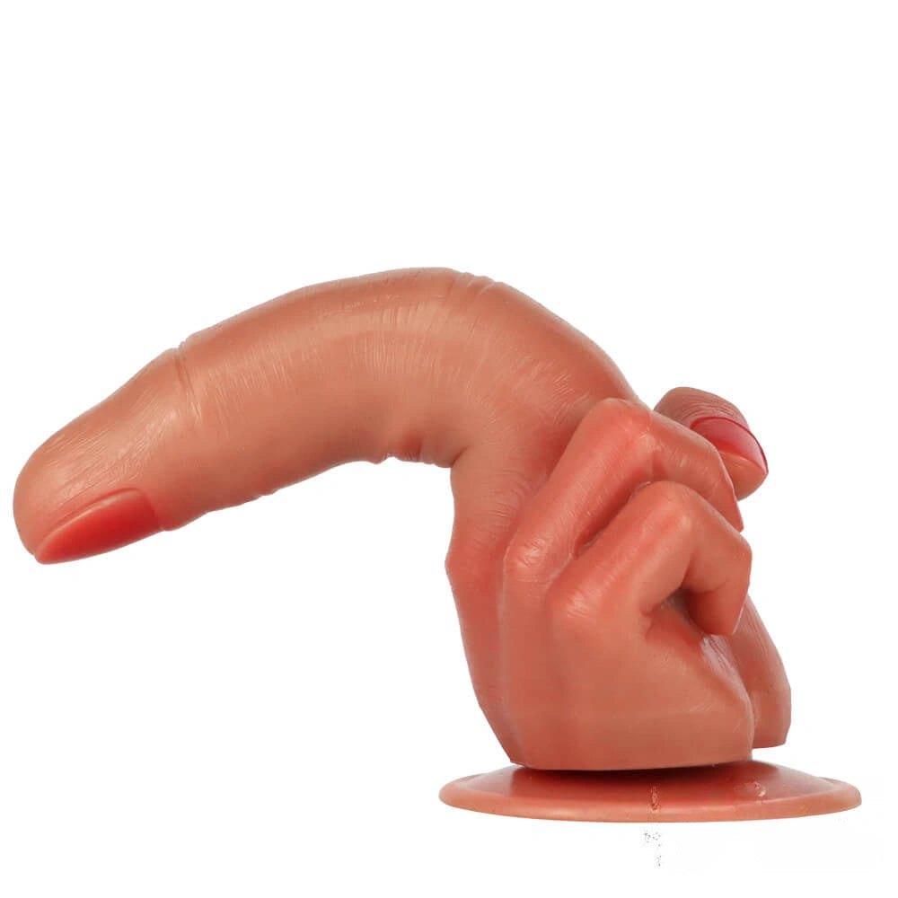 Brown liquid silicone finger-shaped fantasy dildo, photo 8