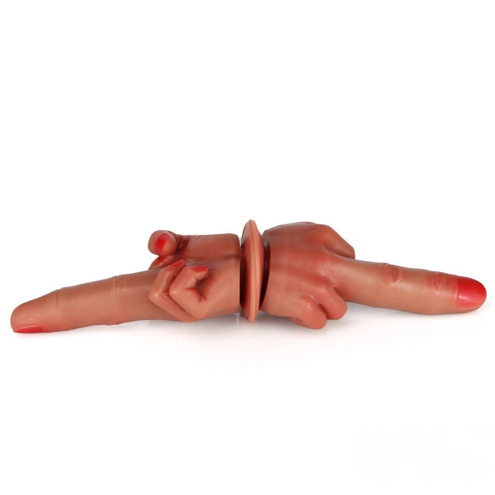 Brown liquid silicone finger-shaped fantasy dildo, photo 9