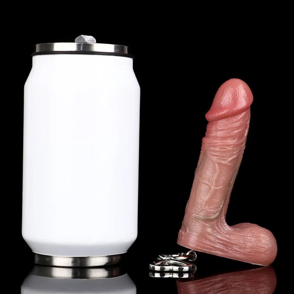 Flesh tone silicone mini dildo keychain, photo 13