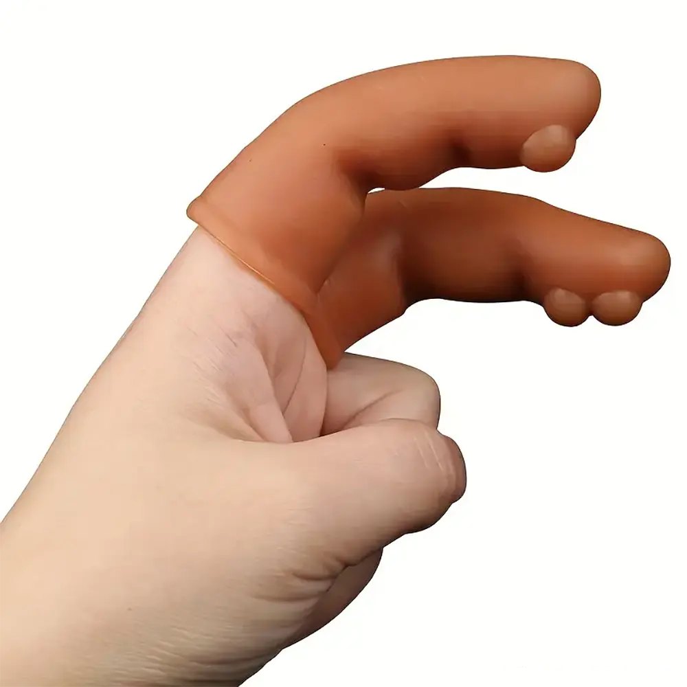 Flesh silicone mini finger dildo, photo 2