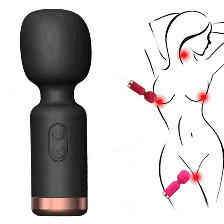 Mini flexible wand massager with rotating head, photo 1