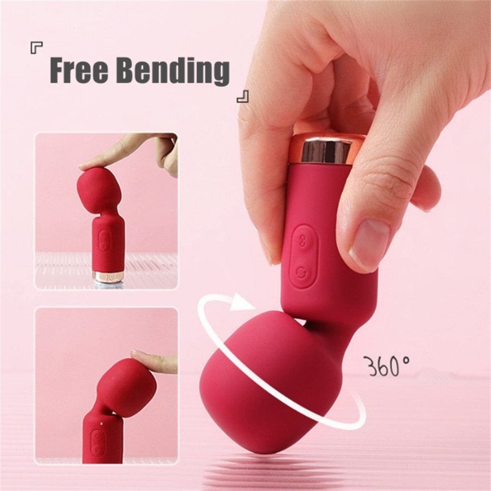 Mini flexible wand massager with rotating head, photo 3
