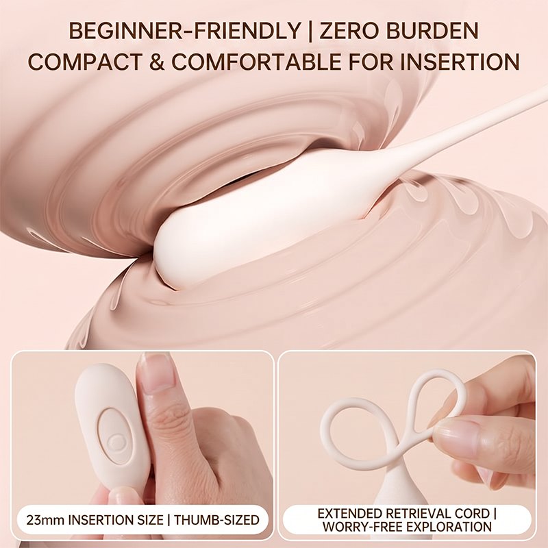 Blush pink mini handbag clitoral suction and egg vibrator, photo 3