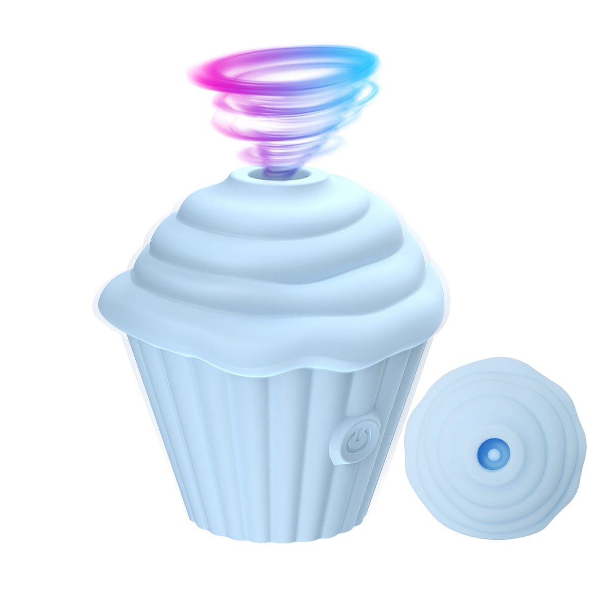 Cupcake-shaped mini clitoral vibrator with one-button control, photo 1