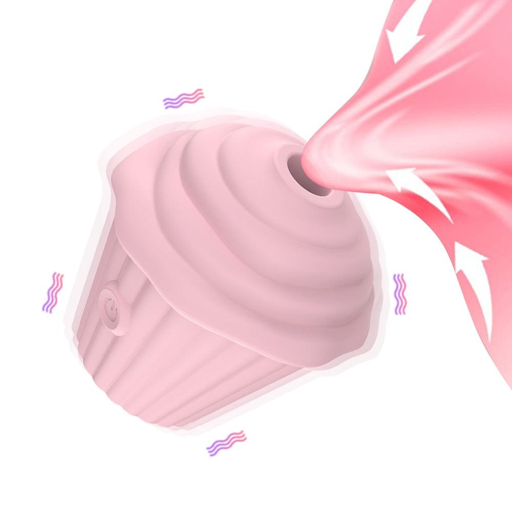 Cupcake-shaped mini clitoral vibrator with one-button control, photo 3