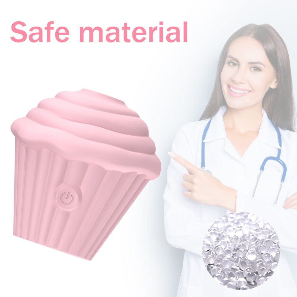 Cupcake-shaped mini clitoral vibrator with one-button control, photo 6