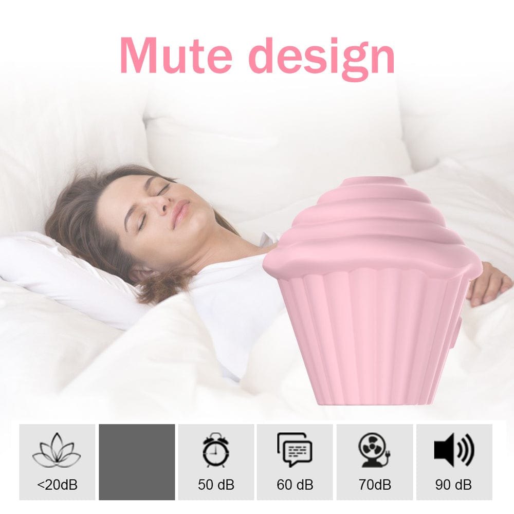Cupcake-shaped mini clitoral vibrator with one-button control, photo 7