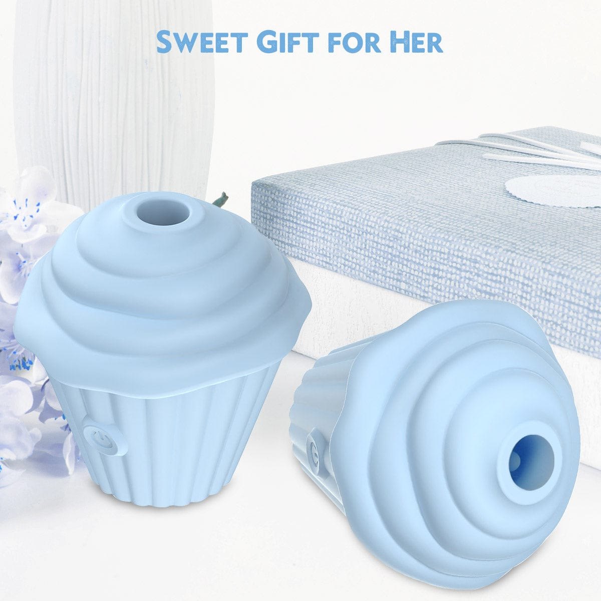 Cupcake-shaped mini clitoral vibrator with one-button control, photo 9