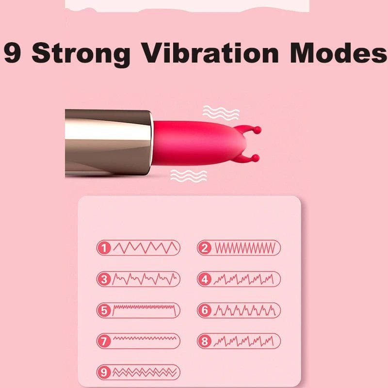 Mini lipstick bullet vibrator with interchangeable heads, photo 3