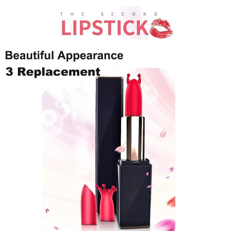 Mini lipstick bullet vibrator with interchangeable heads, photo 5