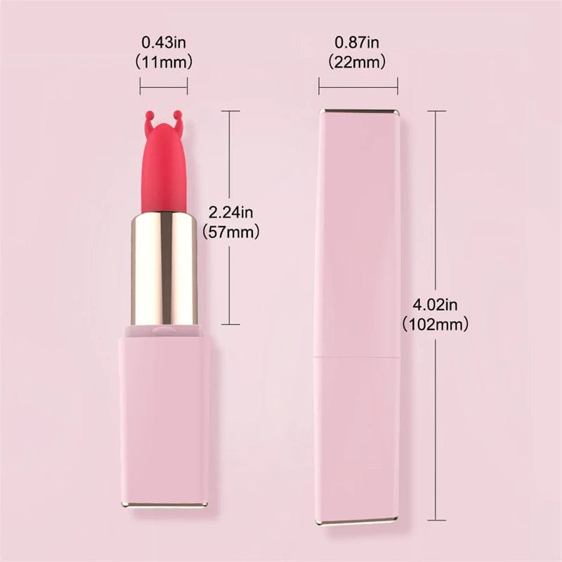Mini lipstick bullet vibrator with interchangeable heads, photo 7