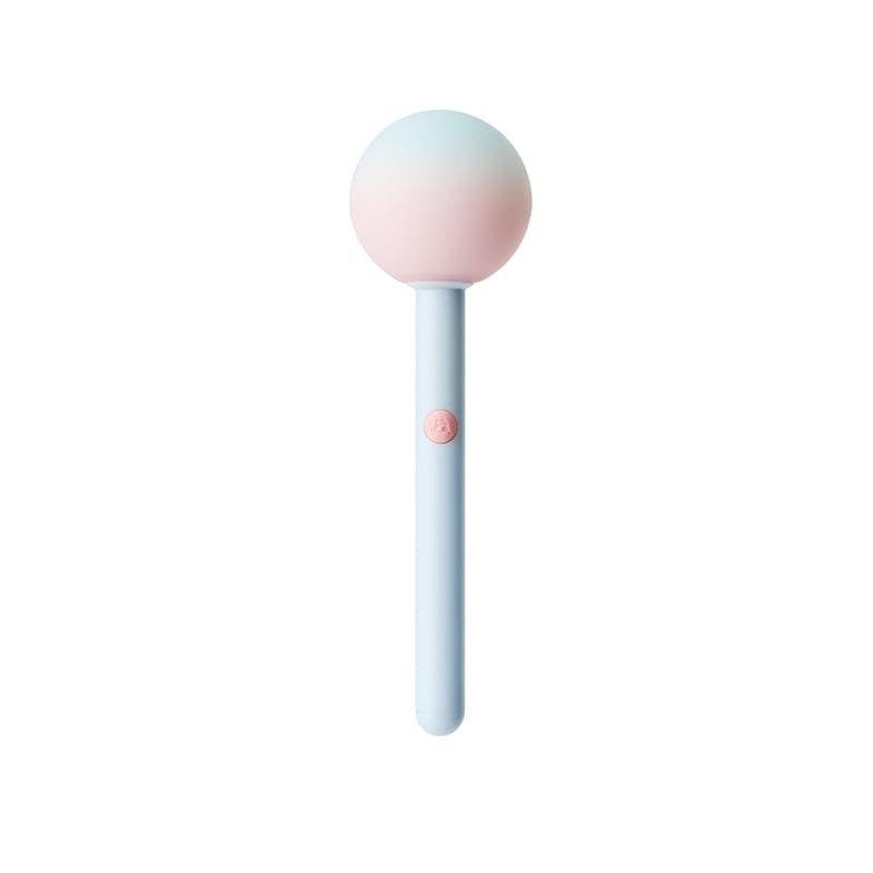 Blue lollipop-shaped clitoral vibrator