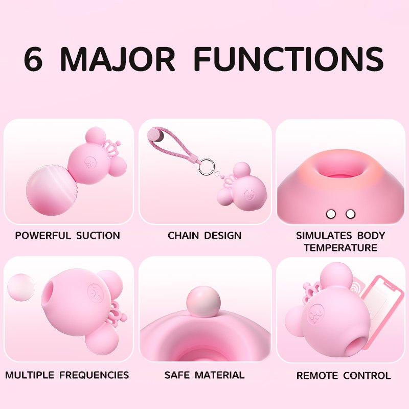 Pink mini mouse heating suction vibrator, photo 3