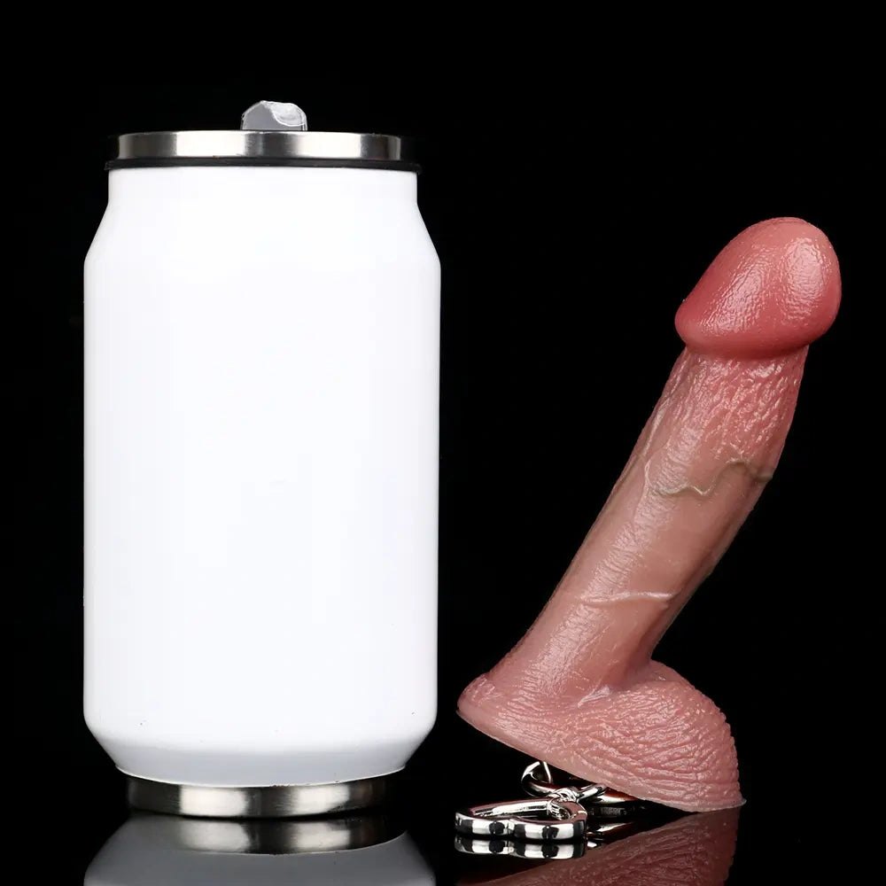 Flesh mini silicone dildo keychain, photo 12