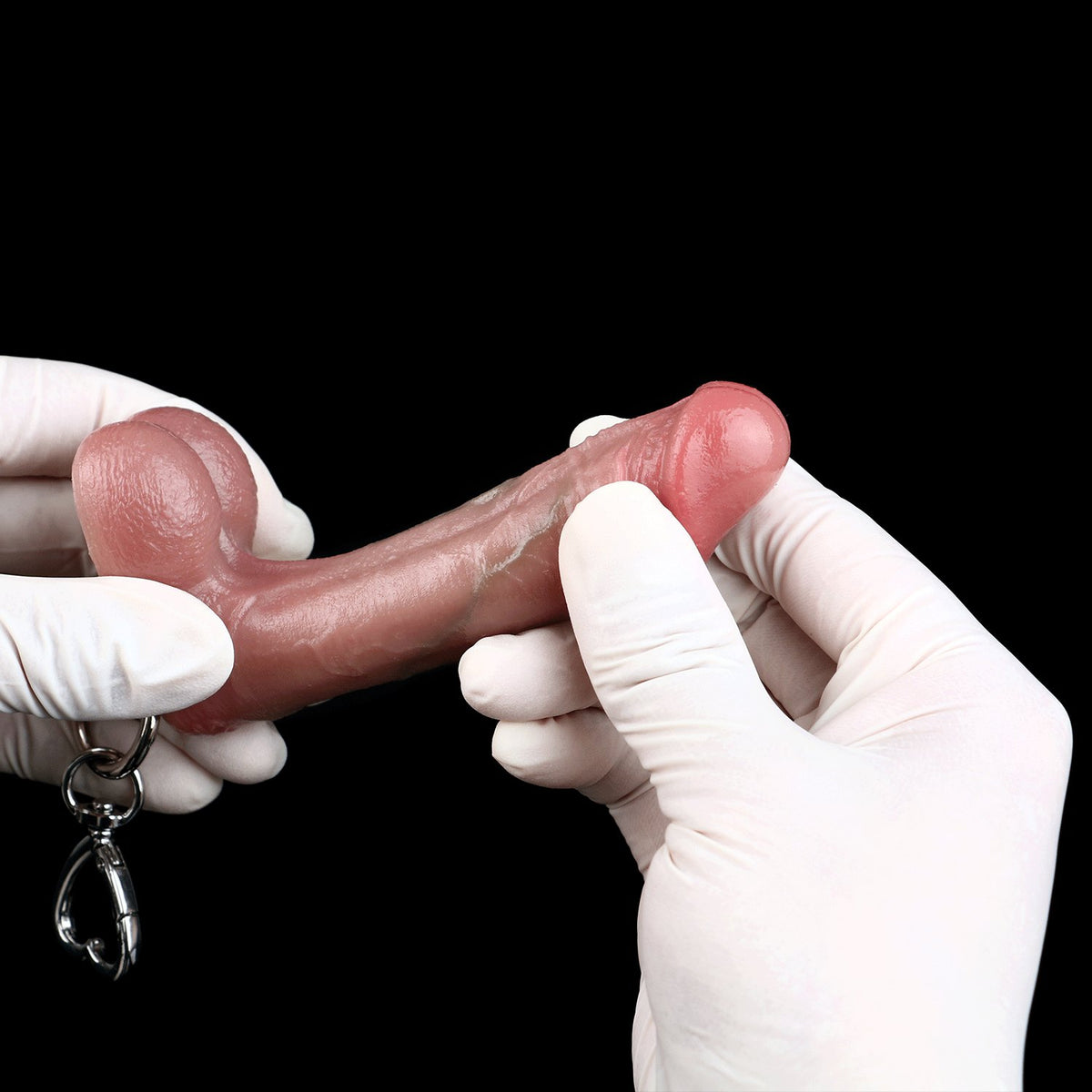 Flesh mini silicone dildo keychain, photo 3