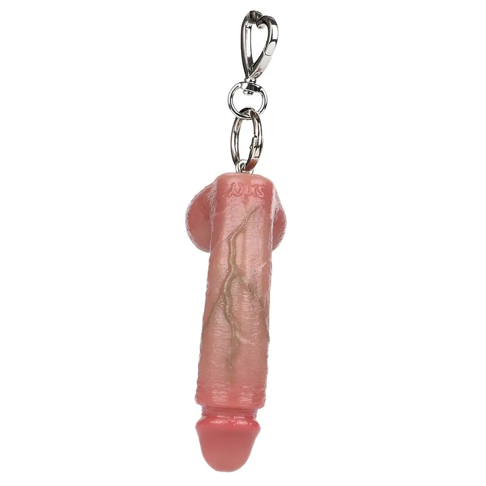 Flesh mini silicone dildo keychain, photo 6