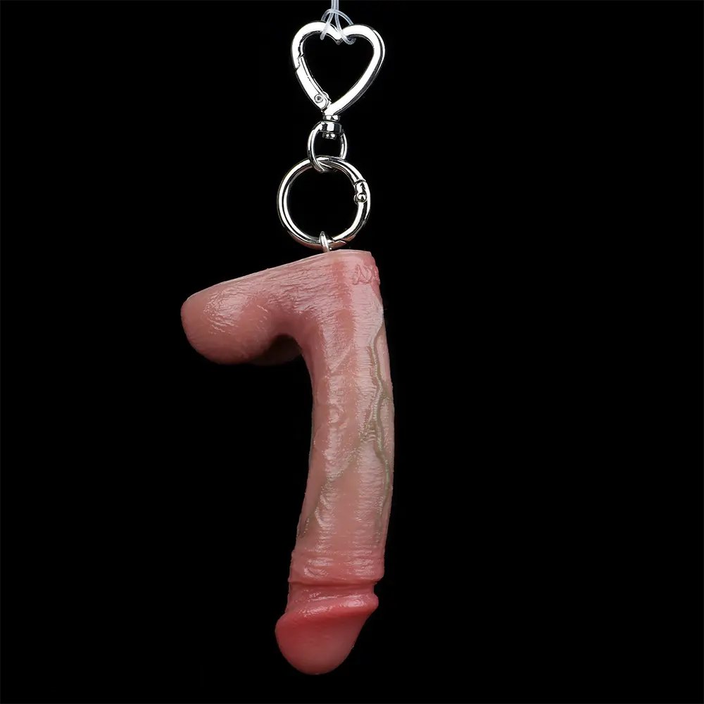 Flesh mini silicone dildo keychain, photo 7