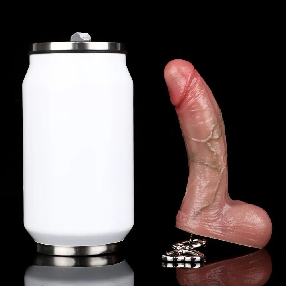 Flesh-tone mini silicone dildo keychain, photo 11