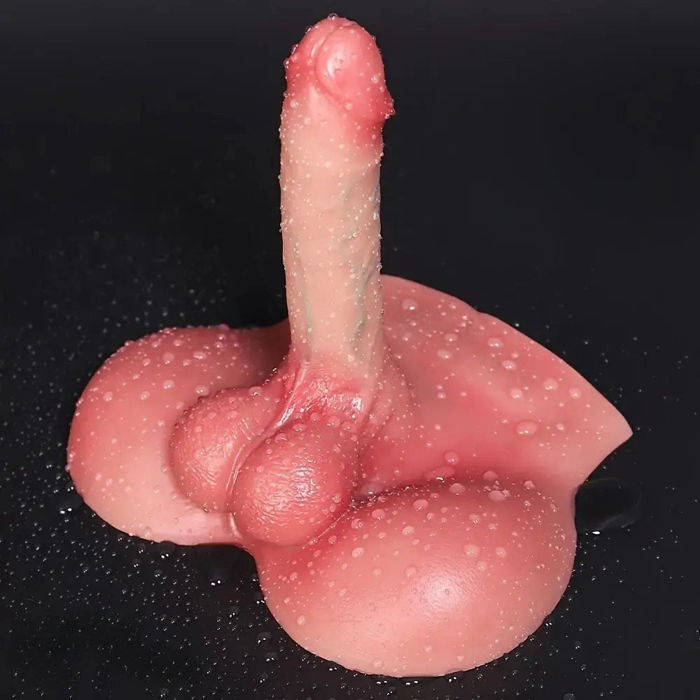 Flesh silicone torso with dildo, photo 1