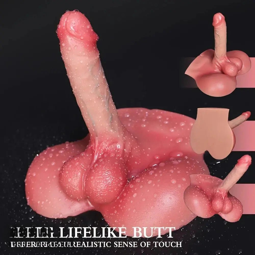 Flesh silicone torso with dildo, photo 10