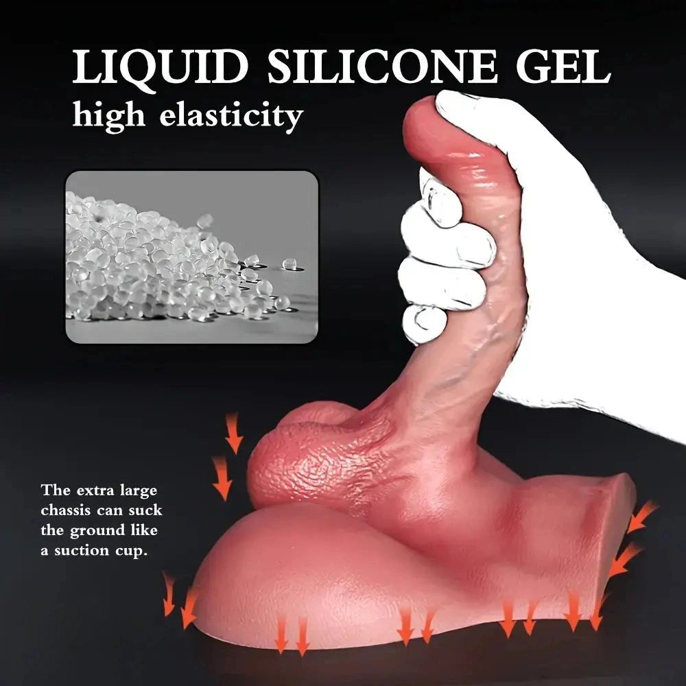 Flesh silicone torso with dildo, photo 11