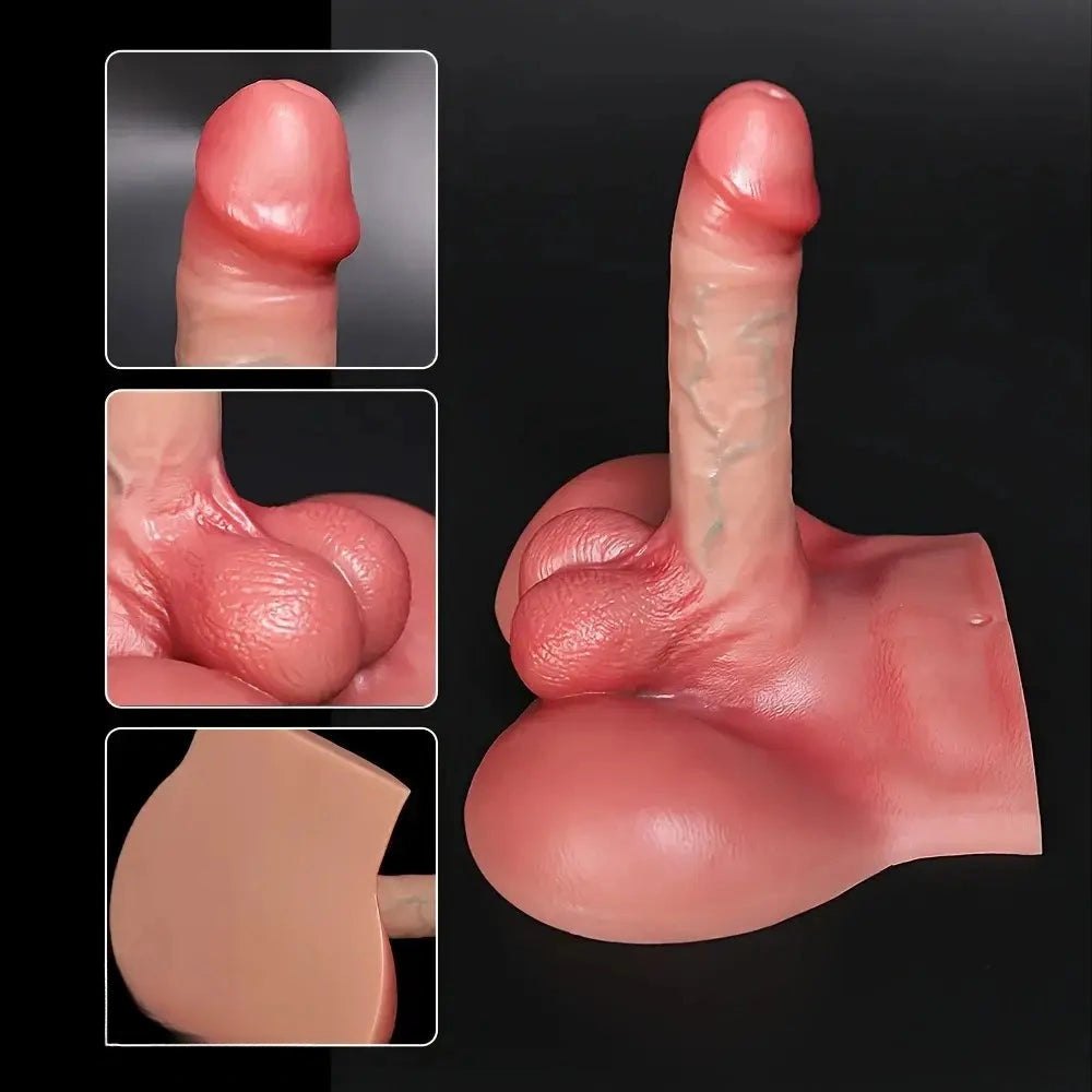 Flesh silicone torso with dildo, photo 14