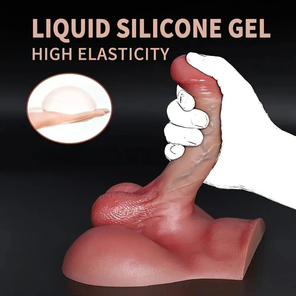 Flesh silicone torso with dildo, photo 5