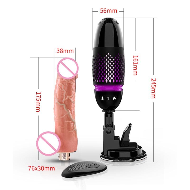 Black mini automatic thrusting and heating sex machine