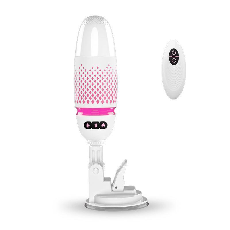 White mini automatic thrusting and heating sex machine