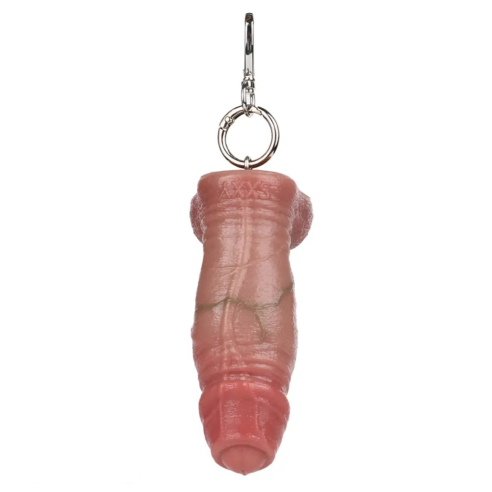 Flesh toned mini uncut silicone dildo keychain, photo 7