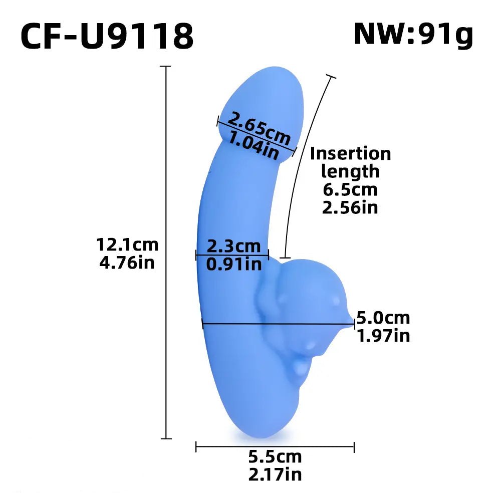 Blue cute pet shaped vibrating dildo